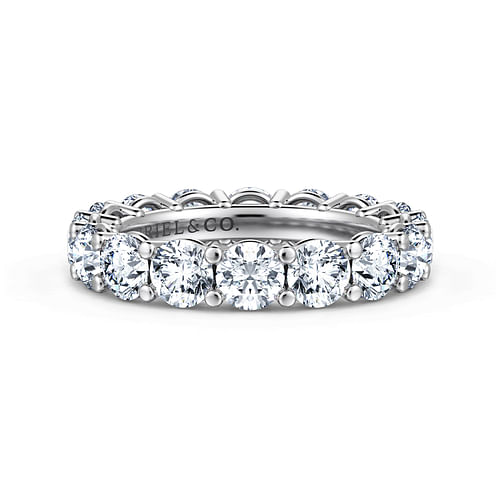 14K White Gold Shared Prong Diamond Eternity Band