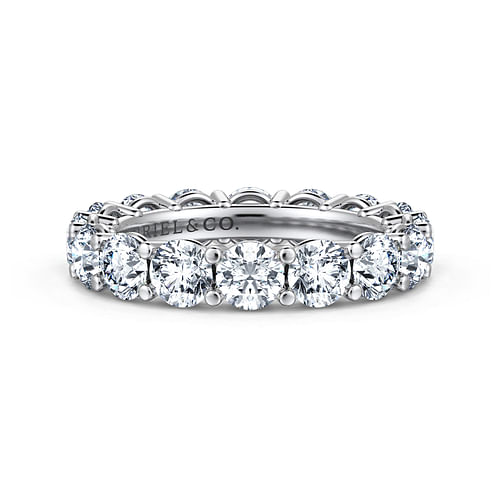 14K White Gold Shared Prong Diamond Eternity Band