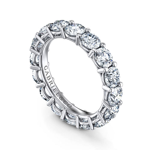 14K White Gold Shared Prong Diamond Eternity Band