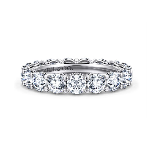 14K White Gold Shared Prong Diamond Eternity Band