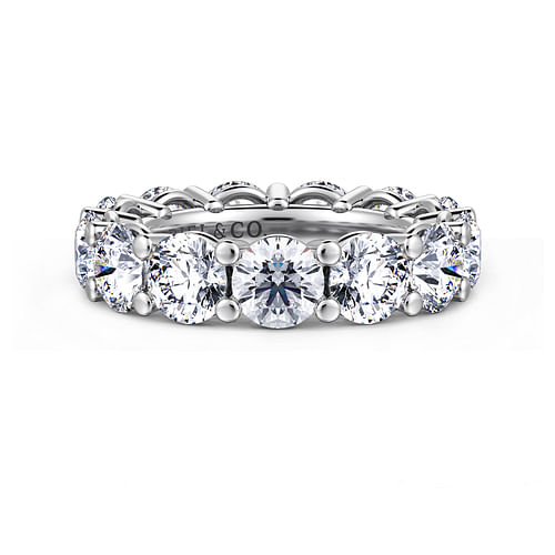 14K White Gold Shared Prong Diamond Eternity Band