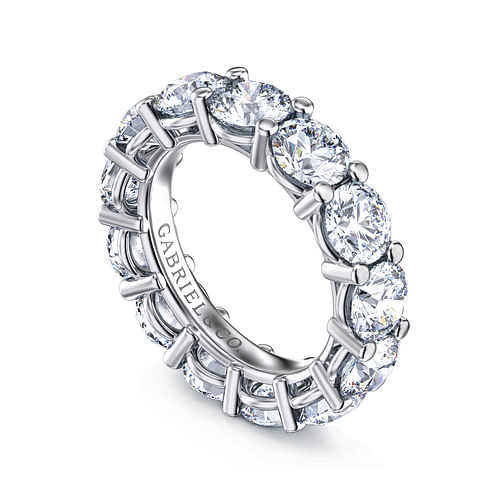 14K White Gold Shared Prong Diamond Eternity Band