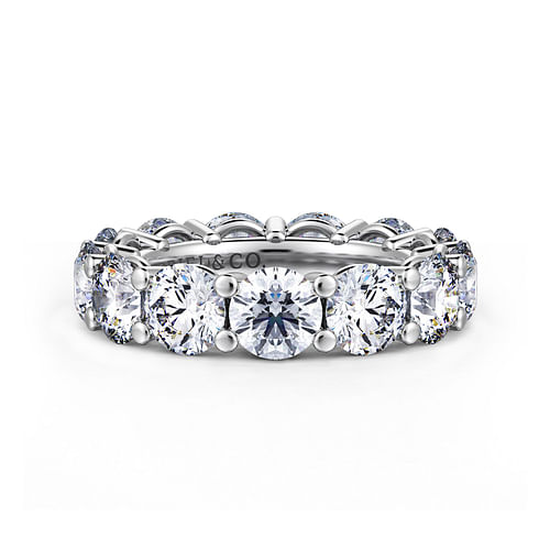 14K White Gold Shared Prong Diamond Eternity Band