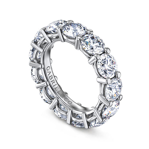 14K White Gold Shared Prong Diamond Eternity Band