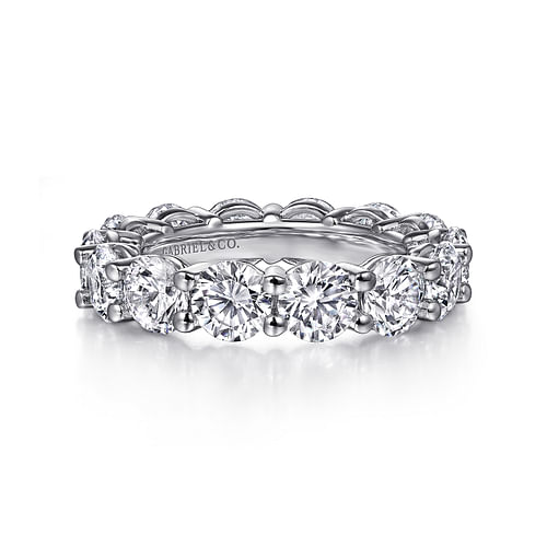 14K White Gold Shared Prong Diamond Eternity Band