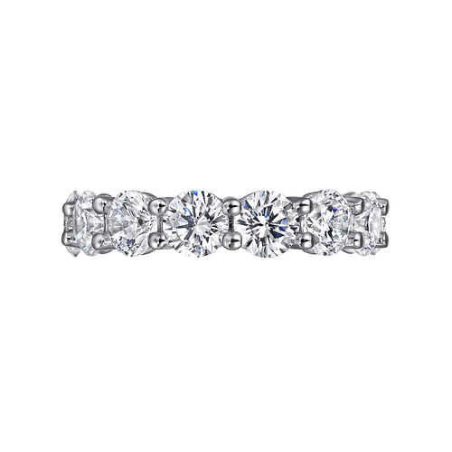 14K White Gold Shared Prong Diamond Eternity Band