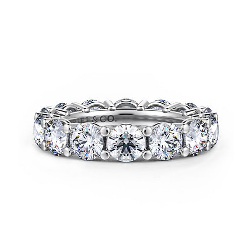 14K White Gold Shared Prong Diamond Eternity Band