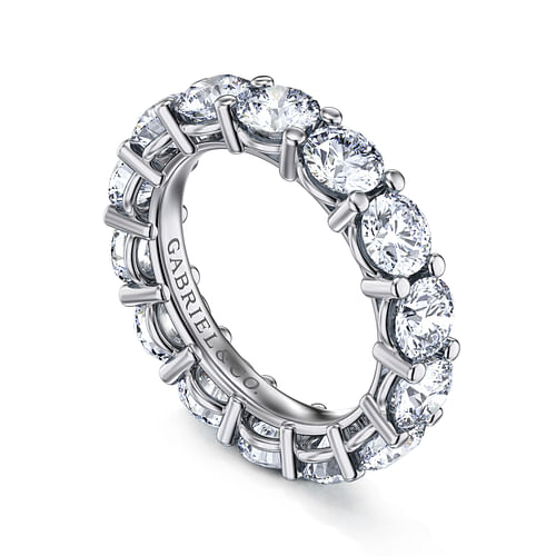 14K White Gold Shared Prong Diamond Eternity Band