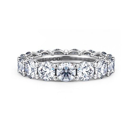 14K White Gold Shared Prong Diamond Eternity Band