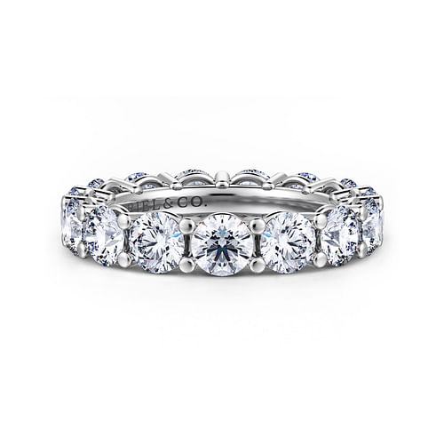 14K White Gold Shared Prong Diamond Eternity Band