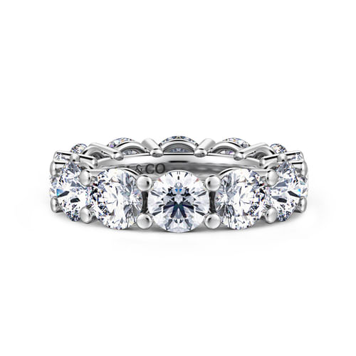 14K White Gold Shared Prong Diamond Eternity Band