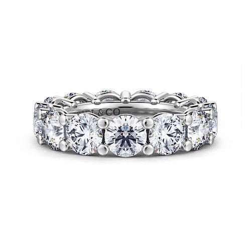 14K White Gold Shared Prong Diamond Eternity Band