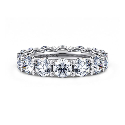 14K White Gold Shared Prong Diamond Eternity Band