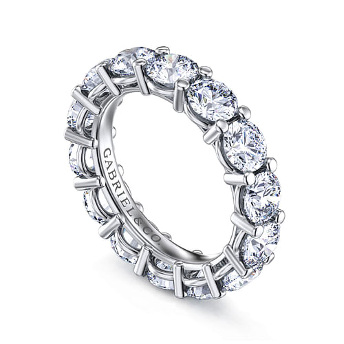 14K White Gold Shared Prong Diamond Eternity Band