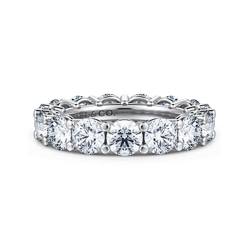 14K White Gold Shared Prong Diamond Eternity Band