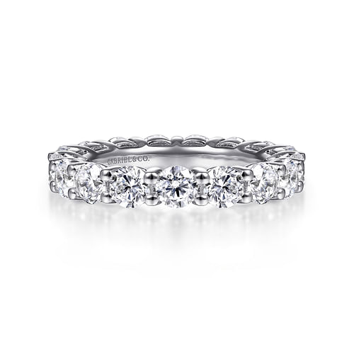 14K White Gold Shared Prong Diamond Eternity Band