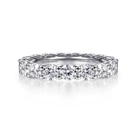 Gabriel - 14K White Gold Shared Prong Diamond Eternity Band