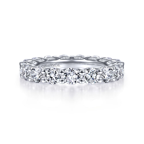 14K White Gold Shared Prong Diamond Eternity Band