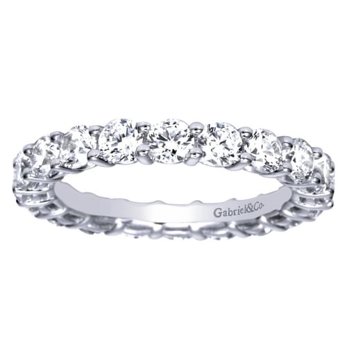 14K White Gold Shared Prong Diamond Eternity Band