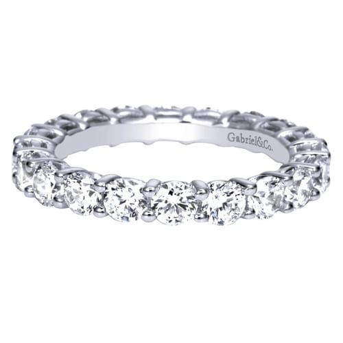 14K White Gold Shared Prong Diamond Eternity Band