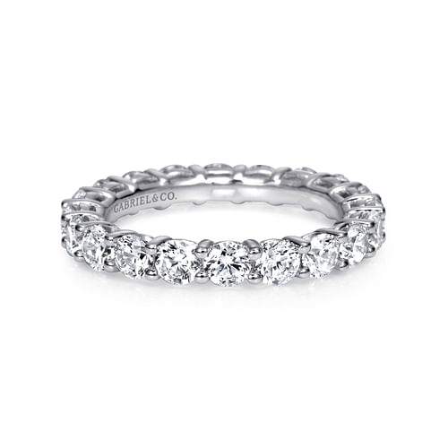 14K White Gold Shared Prong Diamond Eternity Band