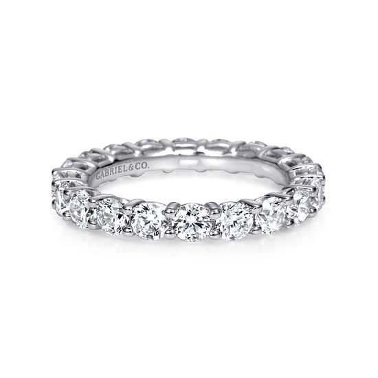 Gabriel - 14K White Gold Shared Prong Diamond Eternity Band