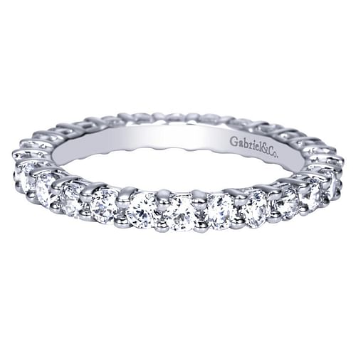 14K White Gold Shared Prong Diamond Eternity Band