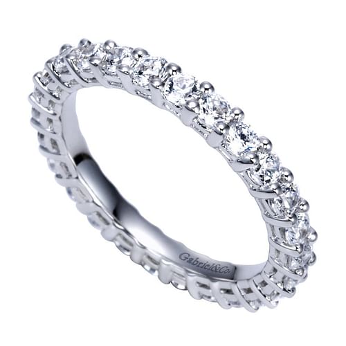14K White Gold Shared Prong Diamond Eternity Band
