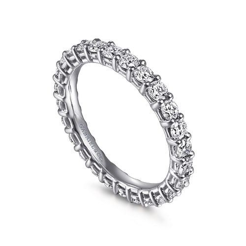 14K White Gold Shared Prong Diamond Eternity Band