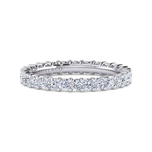 14K White Gold Shared Prong Diamond Eternity Band