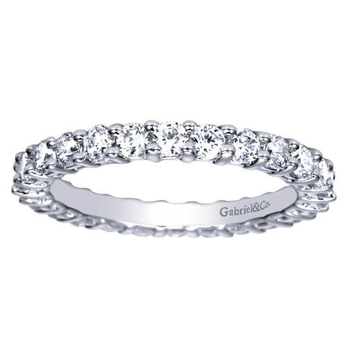 14K White Gold Shared Prong Diamond Eternity Band