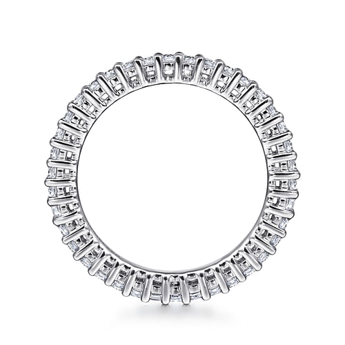 14K White Gold Shared Prong Diamond Eternity Band