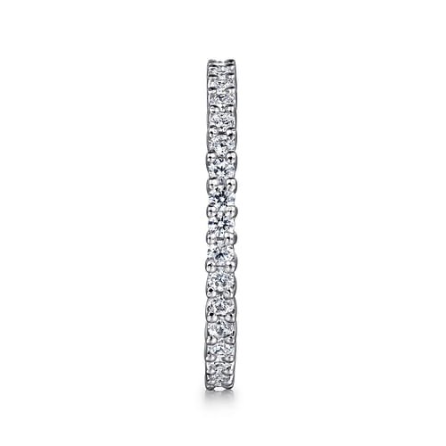 14K White Gold Shared Prong Diamond Eternity Band