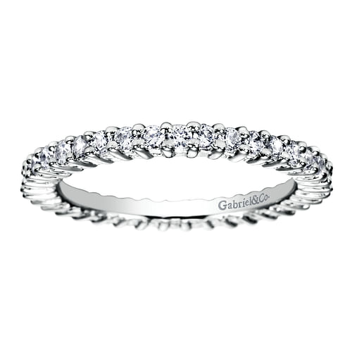 14K White Gold Shared Prong Diamond Eternity Band