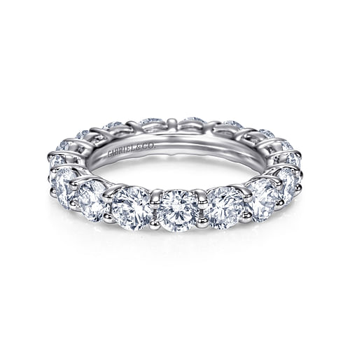 14K White Gold Shared Prong Diamond Eternity Band