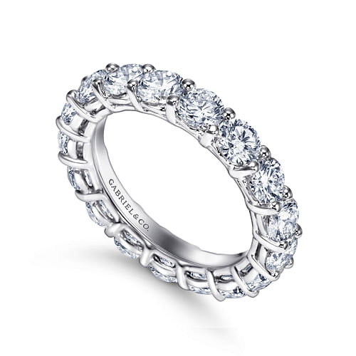 14K White Gold Shared Prong Diamond Eternity Band