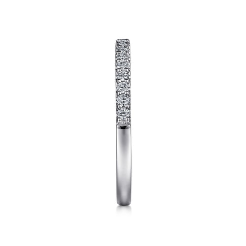14K White Gold Shared Prong Diamond Wedding Band