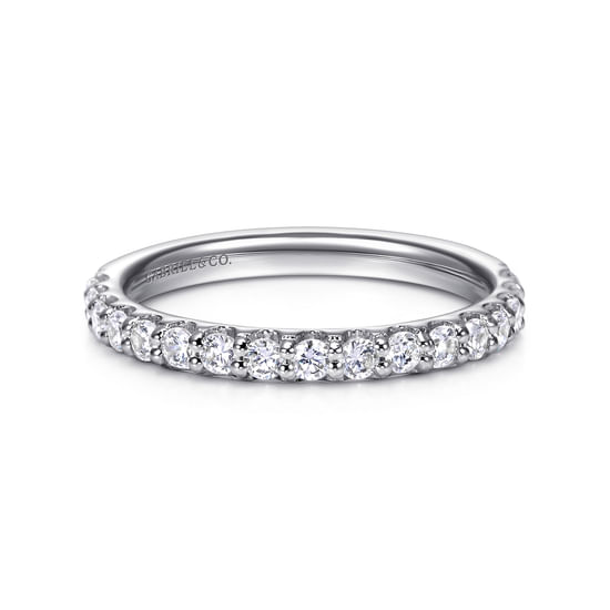 Gabriel - 14K White Gold Shared Prong Diamond Wedding Band