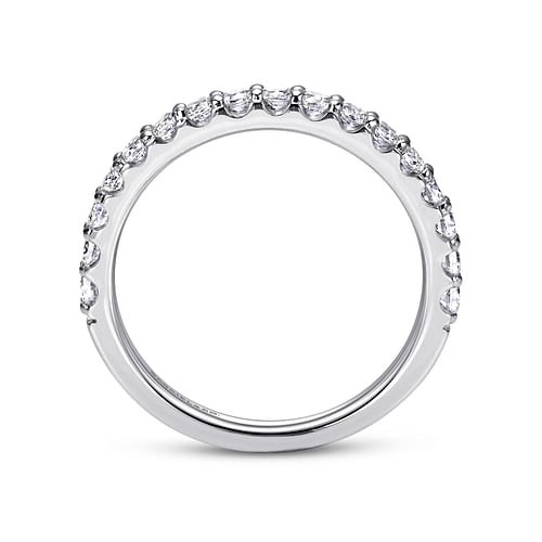 14K White Gold Shared Prong Diamond Wedding Band