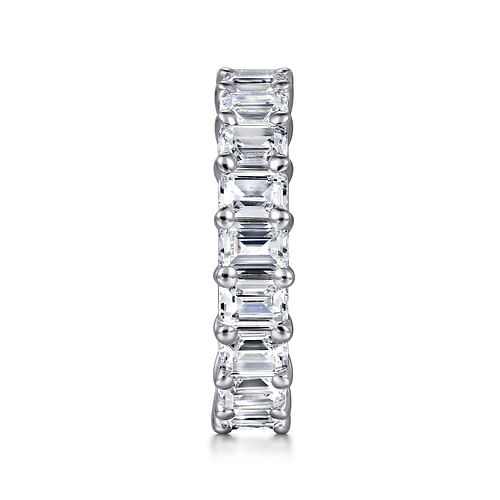 14K White Gold Shared Prong Emerald Cut Diamond Eternity Band