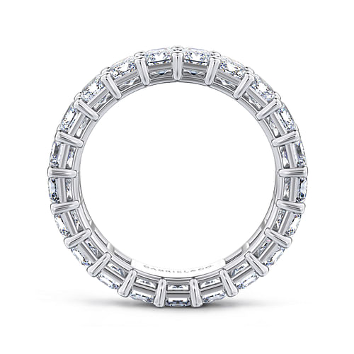 14K White Gold Shared Prong Emerald Cut Diamond Eternity Band