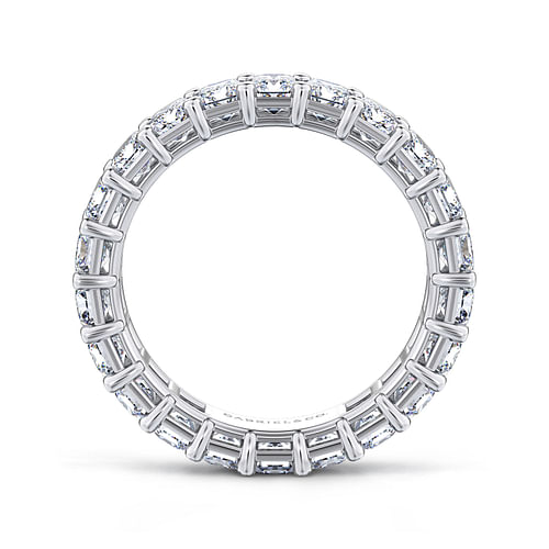 14K White Gold Shared Prong Emerald Cut Diamond Eternity Band