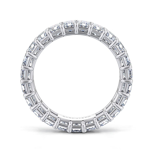 14K White Gold Shared Prong Emerald Cut Diamond Eternity Band