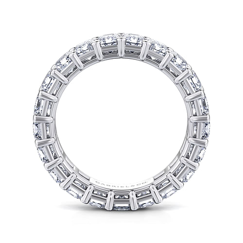 14K White Gold Shared Prong Emerald Cut Diamond Eternity Band