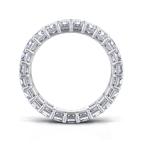 14K White Gold Shared Prong Emerald Cut Diamond Eternity Band