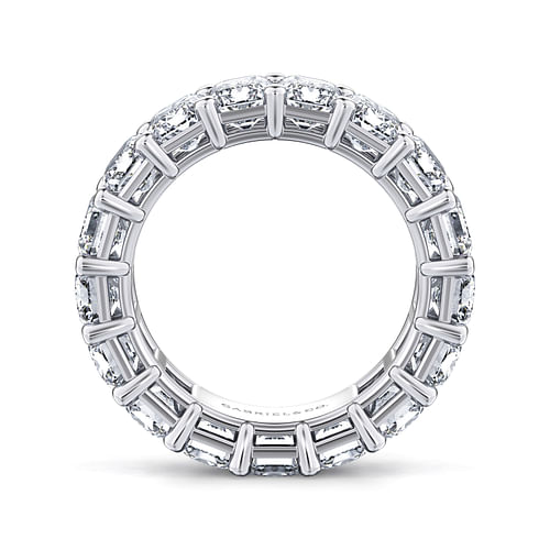 14K White Gold Shared Prong Emerald Cut Diamond Eternity Band