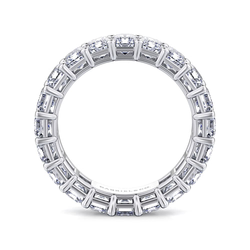 14K White Gold Shared Prong Emerald Cut Diamond Eternity Band