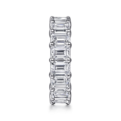 14K White Gold Shared Prong Emerald Cut Diamond Eternity Band