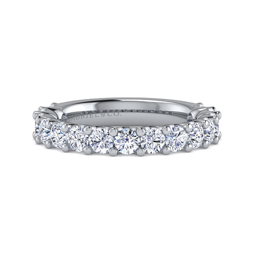 14K White Gold Shared Prong Set Diamond Anniversary Band