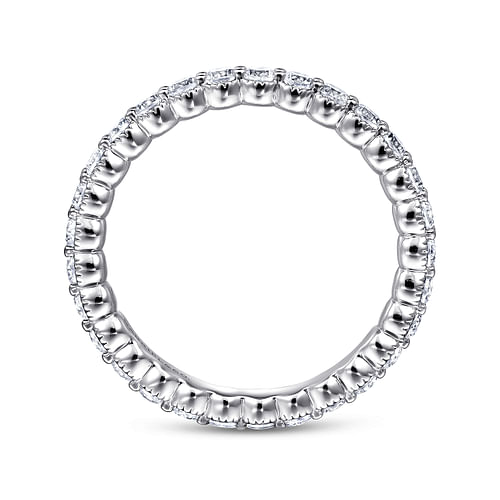 14K White Gold Shared Prong Set Diamond Eternity Band